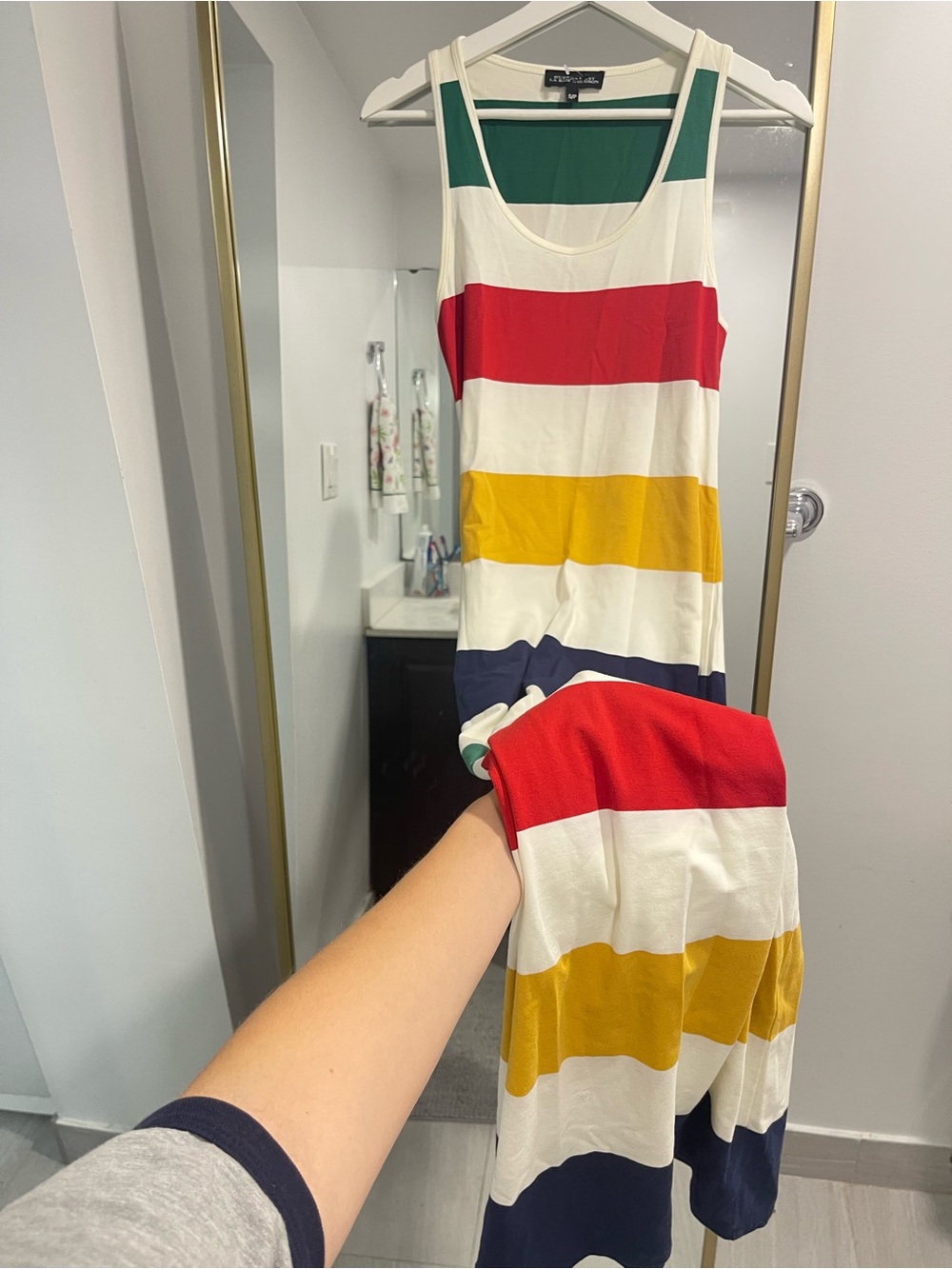Hudson’s Bay Striped Tank Maxi Dress | Multicolor | Size Small Collectible - Picture 3 of 6